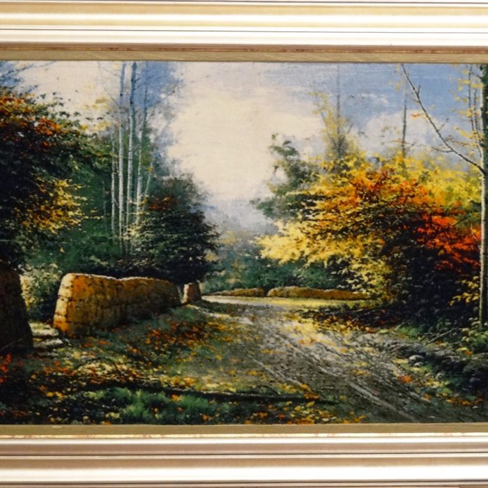 Hand Woven Wool & Silk Tableau Rug 3.9 x 2.7 ft (120 x 85 cm)