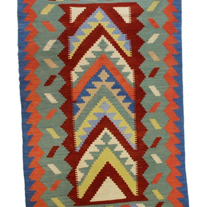 Kilim Wool Shiraz Rugs , Size;5.4 X 3.3 ft (162 X 99 cm)