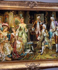 Handmade Wool & Silk Tableau Rug 3.5 x 4.8 ft (103 x 142cm)