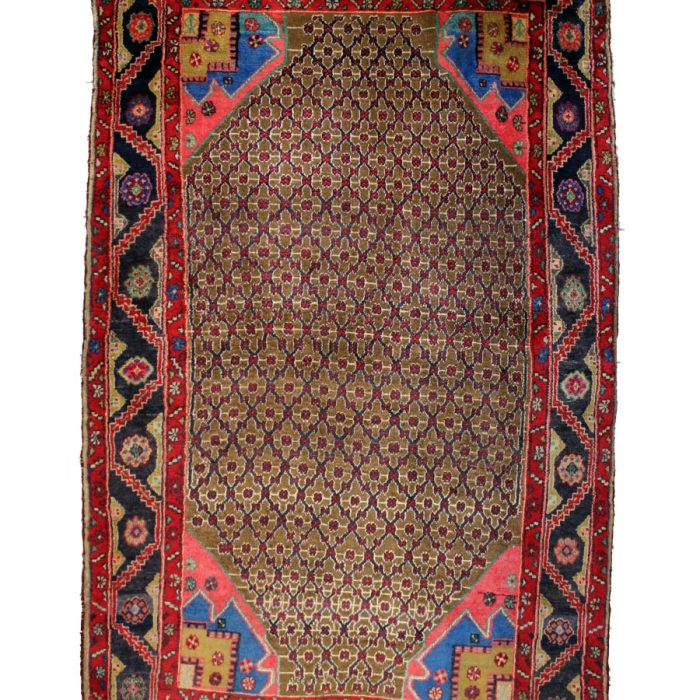 Vintage Handmade Persian Rug 7 X 4.4 ft (213 X 132 cm)