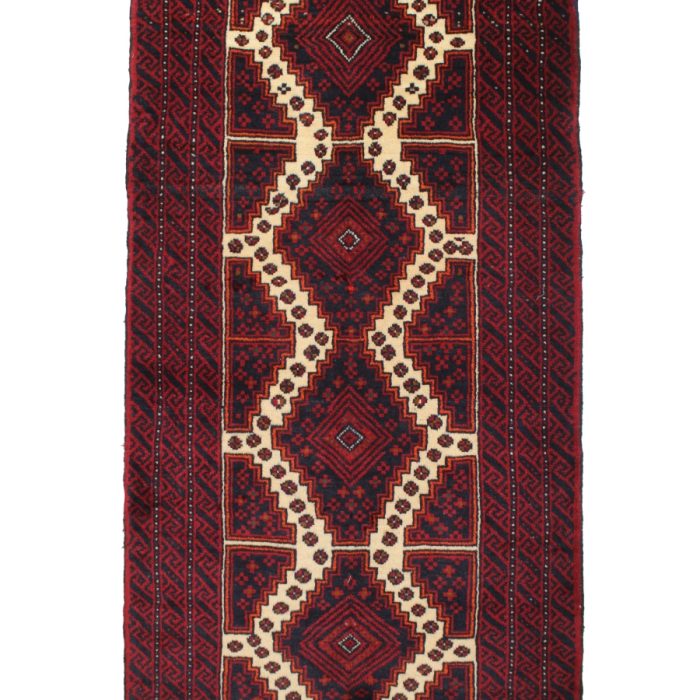 Wool Baluch Rug 6.3 X 2.11 ft (191 X 89 cm)