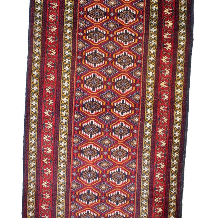 Handmade Wool Baluch Rug 6.2 X 3.3 ft (188 X 100 cm)