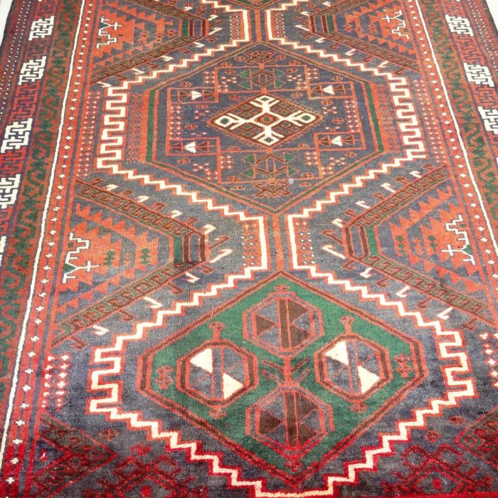 Vintage Wool Persian Rug , Size: 8.5 X 5.8 ft (257 X 173cm) As Is