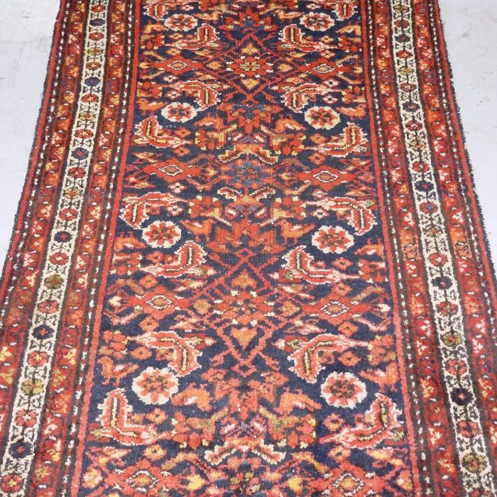 Vintage  Handmade Wool Persian Runner/ Rug Size; 9.7 X 3.5 ft (292 X 104 cm)