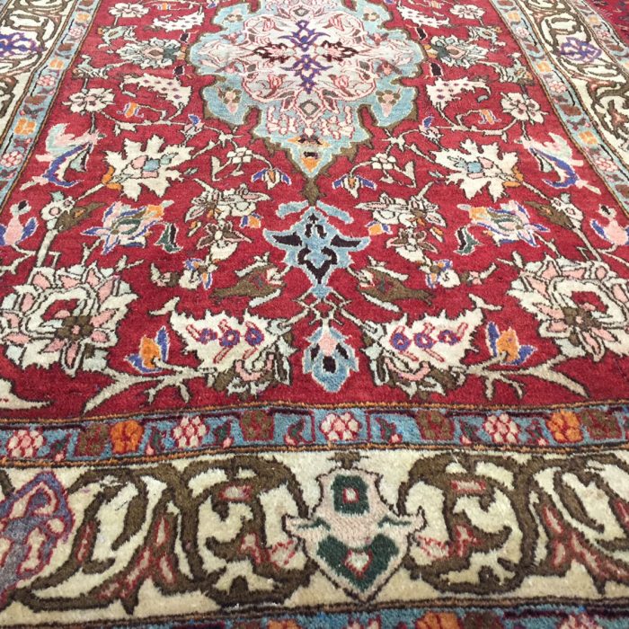 Vintage Wool Persian Rug 7.10 X 4.4 ft (239 X 132 cm)