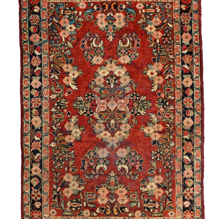 Vintage Wool Handmade Persian Rug Size:6.8 X 4.5 ft (203 X 135 cm)