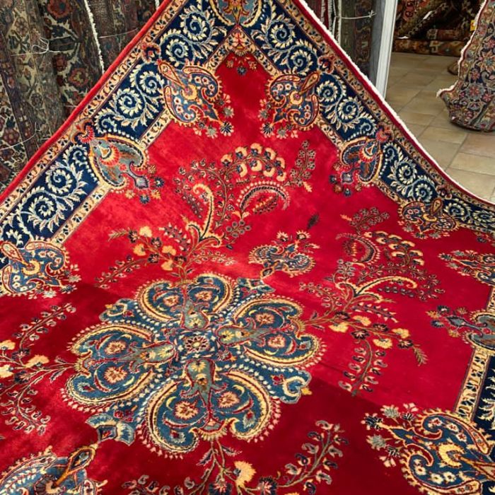 Handmade Wool Vintage Persian Rug Size:12.5 X 8.9 ft (381 X 267 cm)