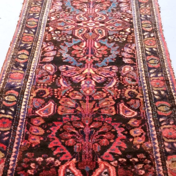 Vintage Wool Persian Rug 11.4 X 3.7 ft (348 X 109 cm)