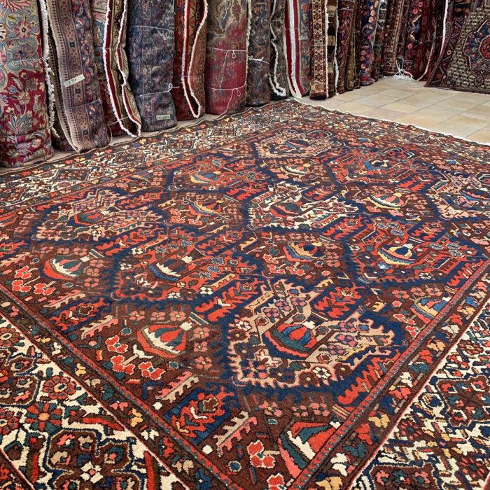 Vintage Bakhtiari Handmade Wool Persian Rug 13.2 X 10.7 ft (400 X 324 cm)