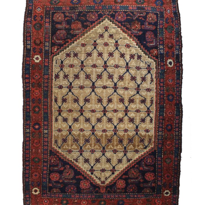 Vintage Handmade Persian Rug 6.1 X 4.3 ft (185 X 130 cm)