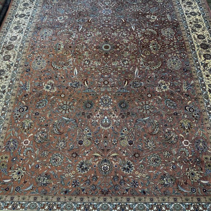 Persian Machin Made Silk Rug Size:6.7 X 10 ft (200 X 300 cm)