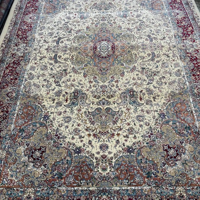 Persian Machin Made Silk Rug Size: 6.7 X 10 ft (200 X 300 cm)