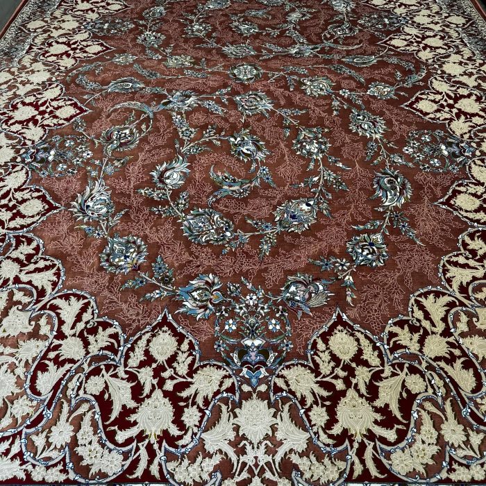 Persian Silk Machine Made Rug Size: 5 X 7.5 ft (150 X 220 cm)