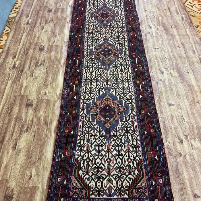 Persian Handmade Wool Runner   9.5 X 2.5 ft (287 X 74 cm)