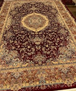 Persian Machin Made Silk Rug Size: 7 X 10 ft (200 X 300 cm)