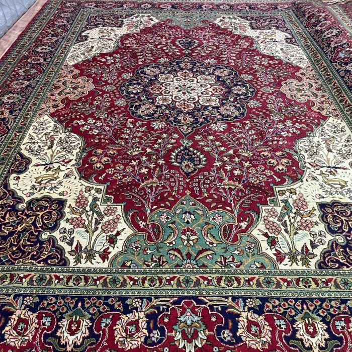 Persian Handmade Tabriz Wool Rug Size:13 X 9.9 ft (398 X 298 cm)