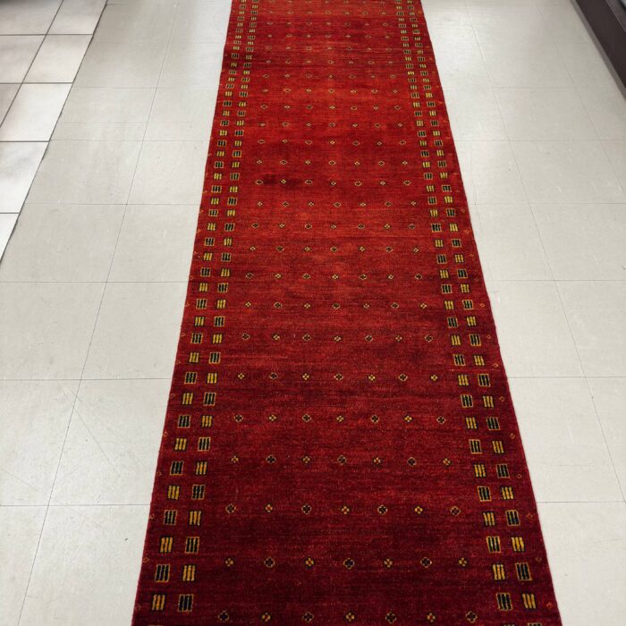 Persian Handmade Gabbeh Runner Size: 9.5 x 2.7  ft (287 X 79 cm)