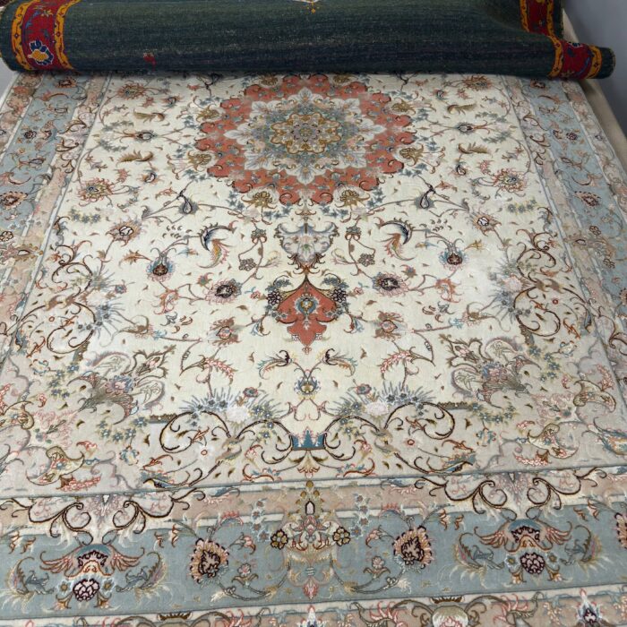Persian Tabriz Handmade Wool & Silk Rug Size: 6.7 x 10 ft (201 x 305 cm)