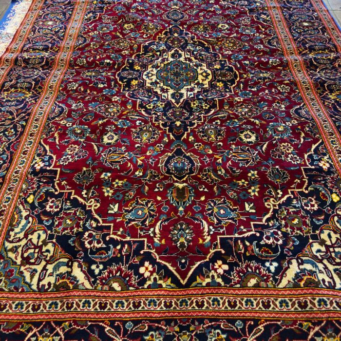 Handmade Kashan Persian Rug Size:11.6 X 7.6 ft (355 X 232 cm)