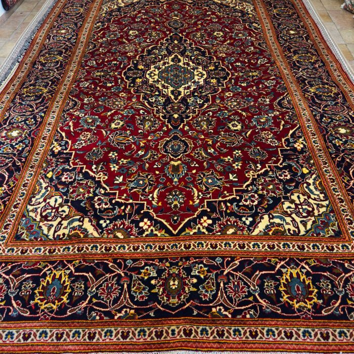 Handmade Kashan Persian Rug Size:11.6 X 7.6 ft (355 X 232 cm)