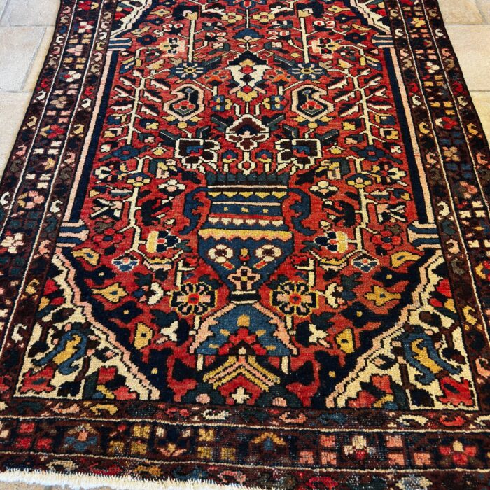 Handmade Persian Vintage Wool Rug Size: 6.6 X 4.4 ft (198 X 132 cm)