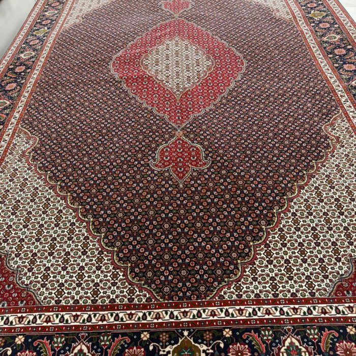 Persian Tabriz Handmade Wool and Silk Rug Size: 9.10 x 6.8 ft (300 x 208 cm)