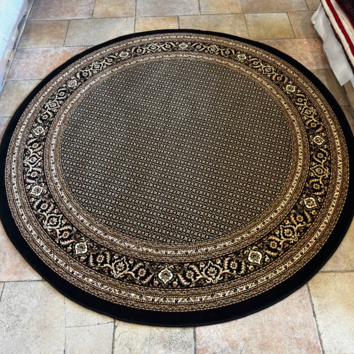 Turkish Machine-Made Round Rug Size: 6.7 x 6.7 ft (200 x 200)
