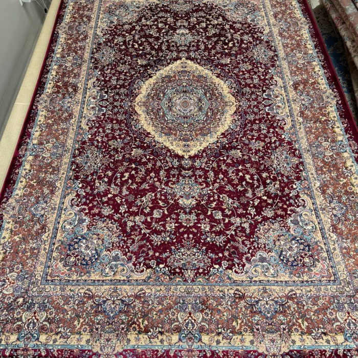 Persian Machin Made Silk Rug Size: 7 X 10 ft (200 X 300 cm)