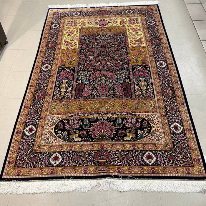 Persian Silk Machin-Made Rug Size: 6.7 x 4.5 (200 x 135 cm)