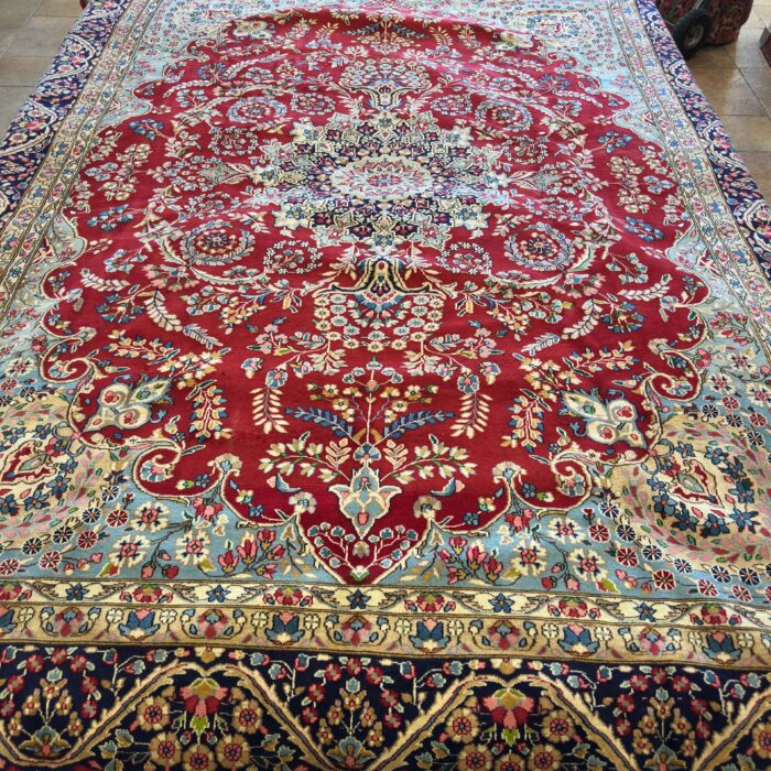 Persian Kerman Handmade Rug Size: 12.9 x 9.9 ft (391 x 300 cm)