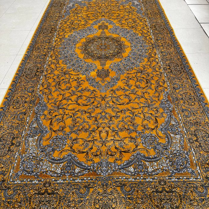 Persian Silk Machine made Rug Size: 6.8 x 3.3 ft(200 x 100 cm)