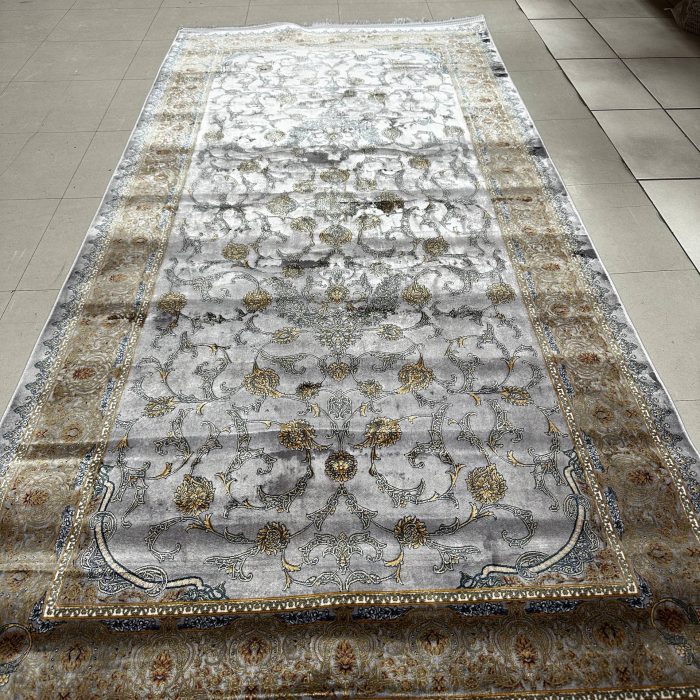 Persian Silk Machine made Rug Size: 6.8 x 3.3 ft(200 x 100 cm)