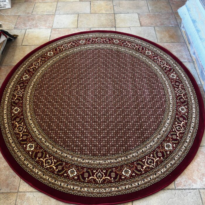 Turkish Machine-Made Round Rug Size: 6.7 x 6.7 ft (200 x 200)